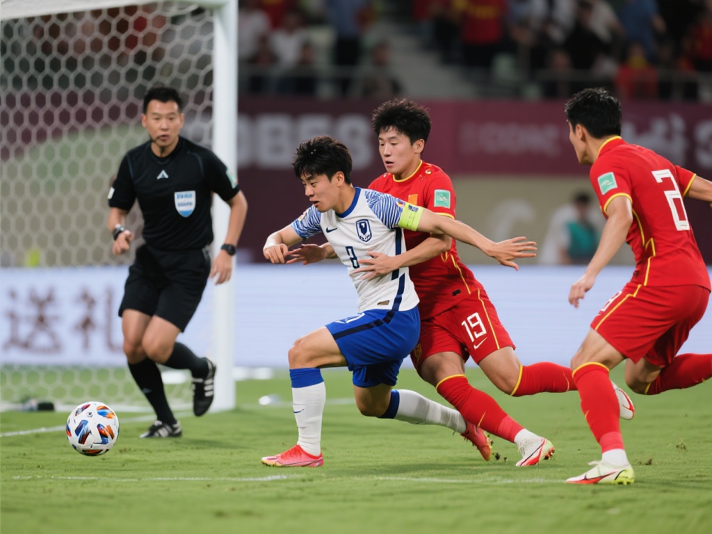 国足完败韩国,黄喜灿争议点球,孙兴慜闪耀全场 黄喜灿争议点球成赛场焦点
比赛进行到关